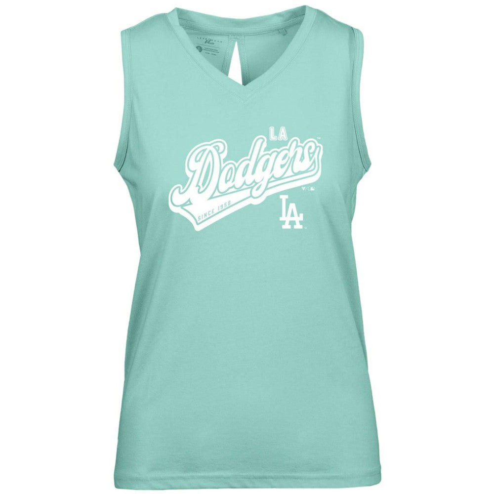 Los Angeles Dodgers Levelwear Women's  Paisley Sweep V-Neck Tank Top - MLB Tanks