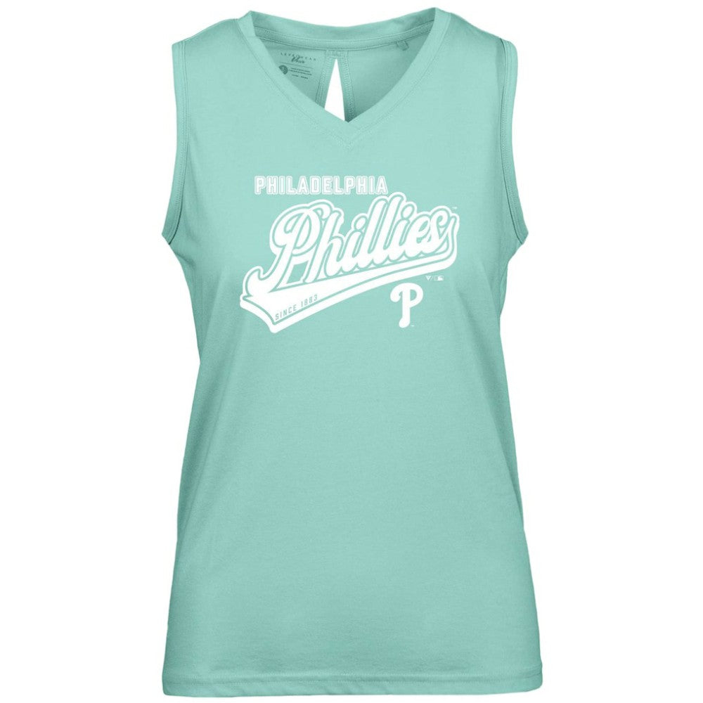 Philadelphia Phillies Levelwear Women's  Paisley Sweep V-Neck Tank Top - MLB Tanks