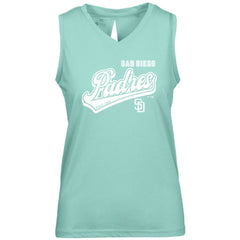 San Diego Padres Levelwear Women's  Paisley Sweep V-Neck Tank Top - MLB Tanks