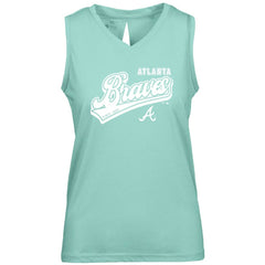Atlanta Braves Levelwear Women's  Paisley Sweep V-Neck Tank Top - MLB Tanks