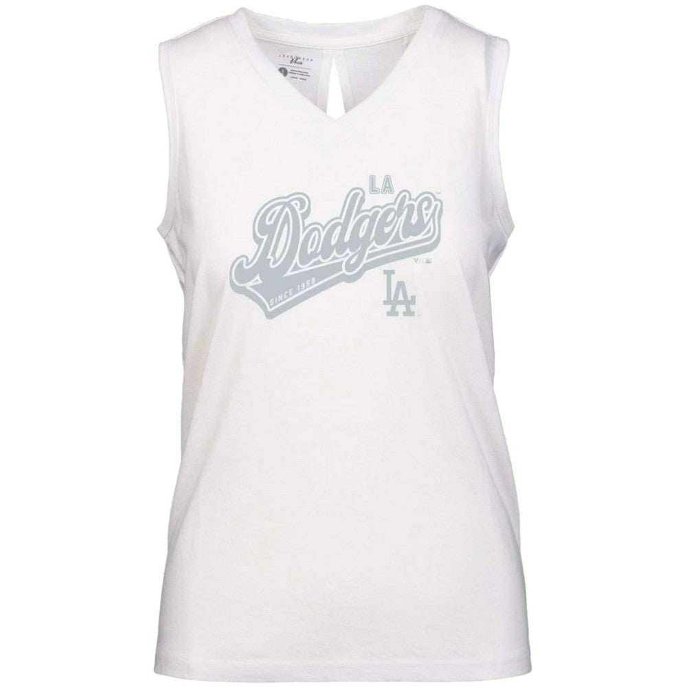 Los Angeles Dodgers Levelwear Women's  Paisley Sweep V-Neck Tank Top - MLB Tanks