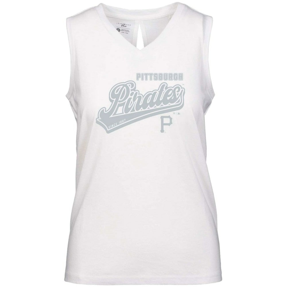 Pittsburgh Pirates Levelwear Women's  Paisley Sweep V-Neck Tank Top - MLB Tanks