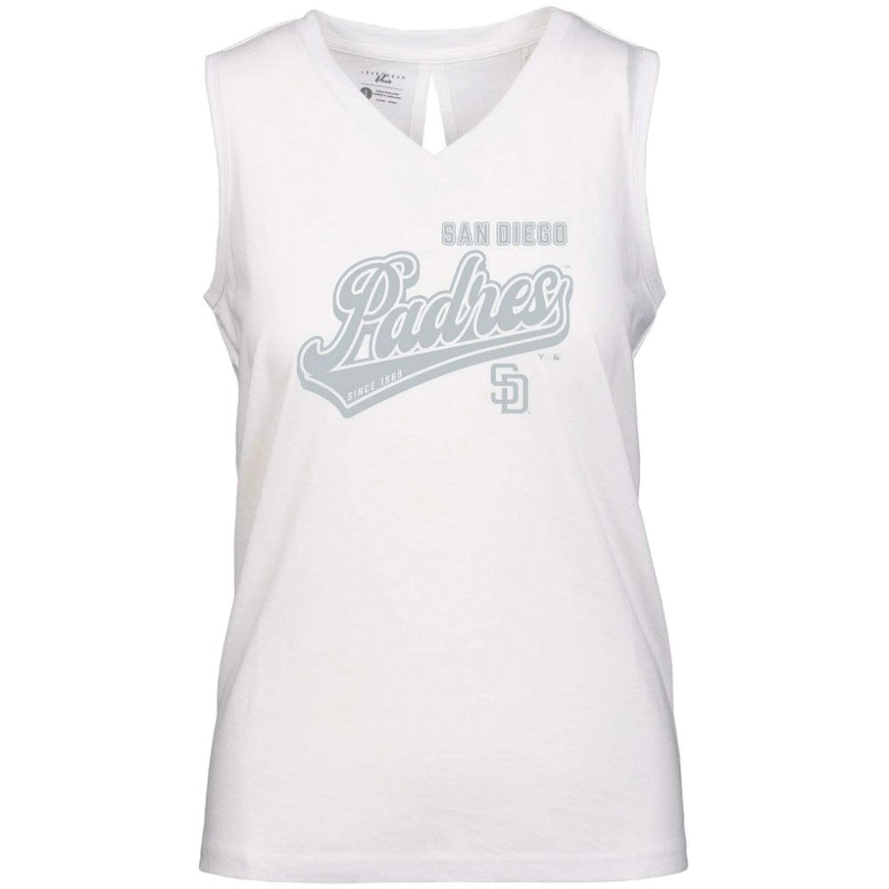 San Diego Padres Levelwear Women's  Paisley Sweep V-Neck Tank Top - MLB Tanks