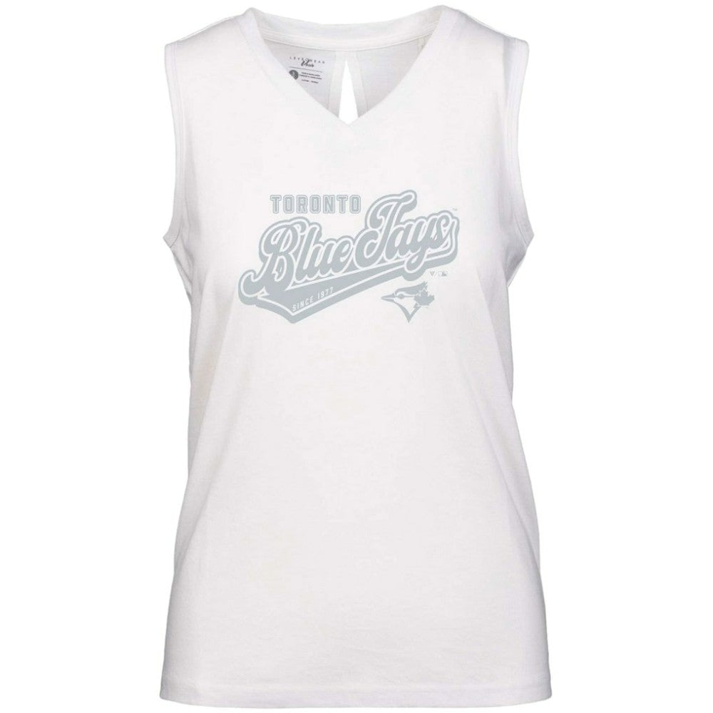 Toronto Blue Jays Levelwear Women's  Paisley Sweep V-Neck Tank Top - MLB Tanks