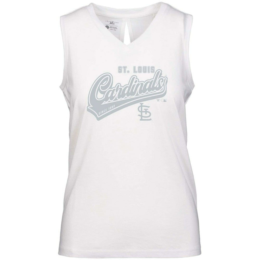 St. Louis Cardinals Levelwear Women's  Paisley Sweep V-Neck Tank Top - MLB Tanks