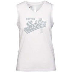 Boston Red Sox Levelwear Women's  Paisley Sweep V-Neck Tank Top - MLB Tanks
