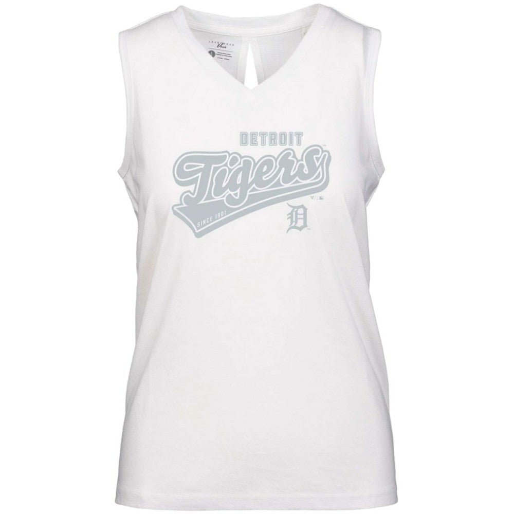 Detroit Tigers Levelwear Women's  Paisley Sweep V-Neck Tank Top - MLB Tanks
