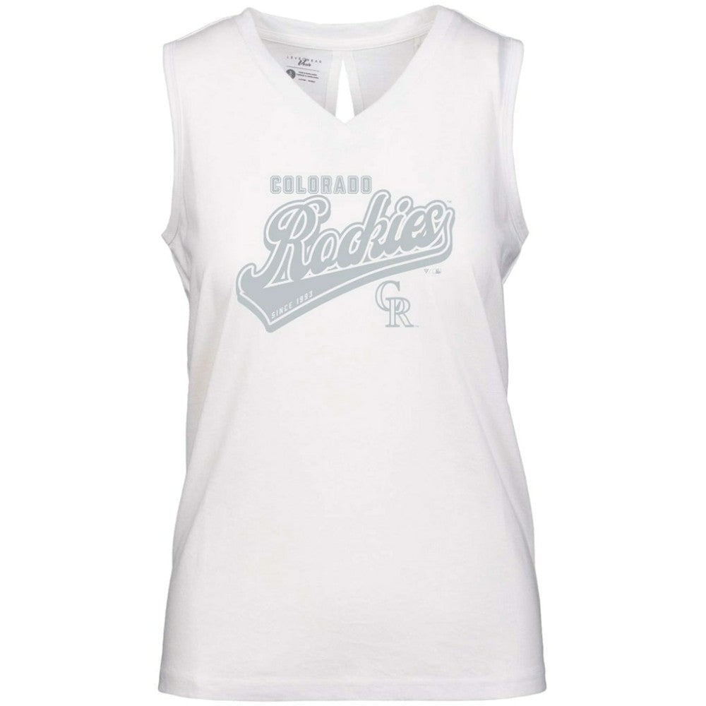 Colorado Rockies Levelwear Women's  Paisley Sweep V-Neck Tank Top - MLB Tanks