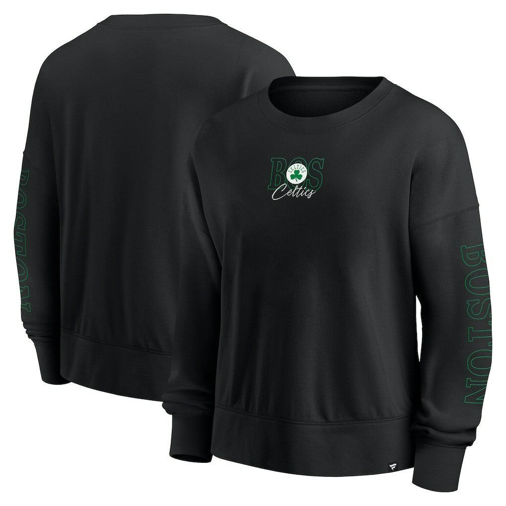 Black Boston Celtics Women's Oversized Game Day Pullover Sweatshirt | NBA