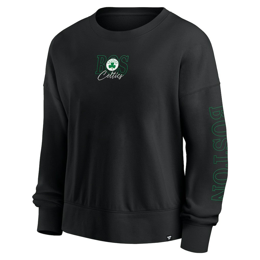 Black Boston Celtics Women's Oversized Game Day Pullover Sweatshirt | NBA