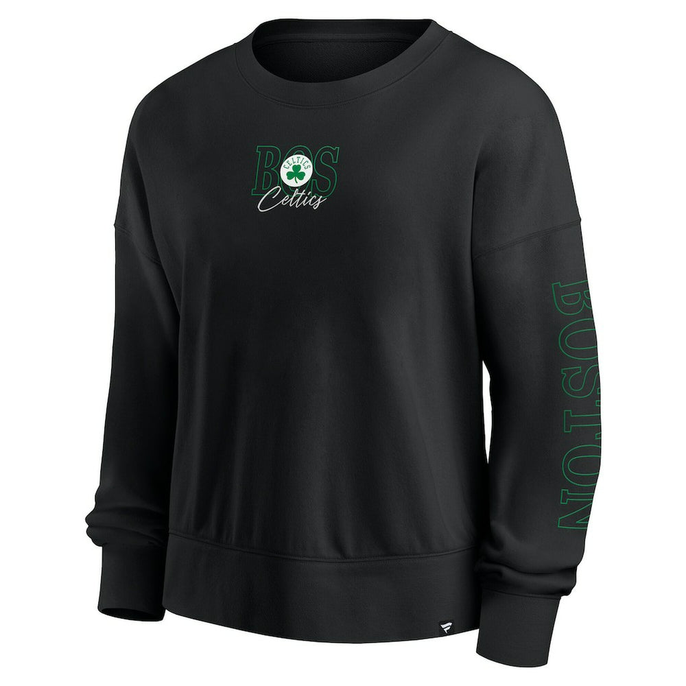 Black Boston Celtics Women's Oversized Game Day Pullover Sweatshirt | NBA