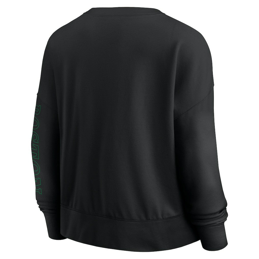 Black Boston Celtics Women's Oversized Game Day Pullover Sweatshirt | NBA