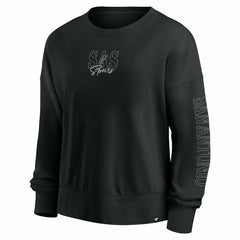 Black San Antonio Spurs Women's Oversized Game Day Pullover Sweatshirt | NBA