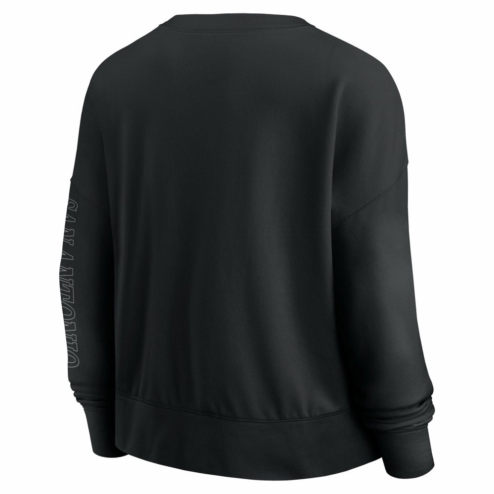 Black San Antonio Spurs Women's Oversized Game Day Pullover Sweatshirt | NBA