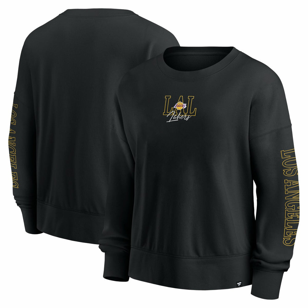 Black Los Angeles Lakers Women's Oversized Game Day Pullover Sweatshirt | NBA