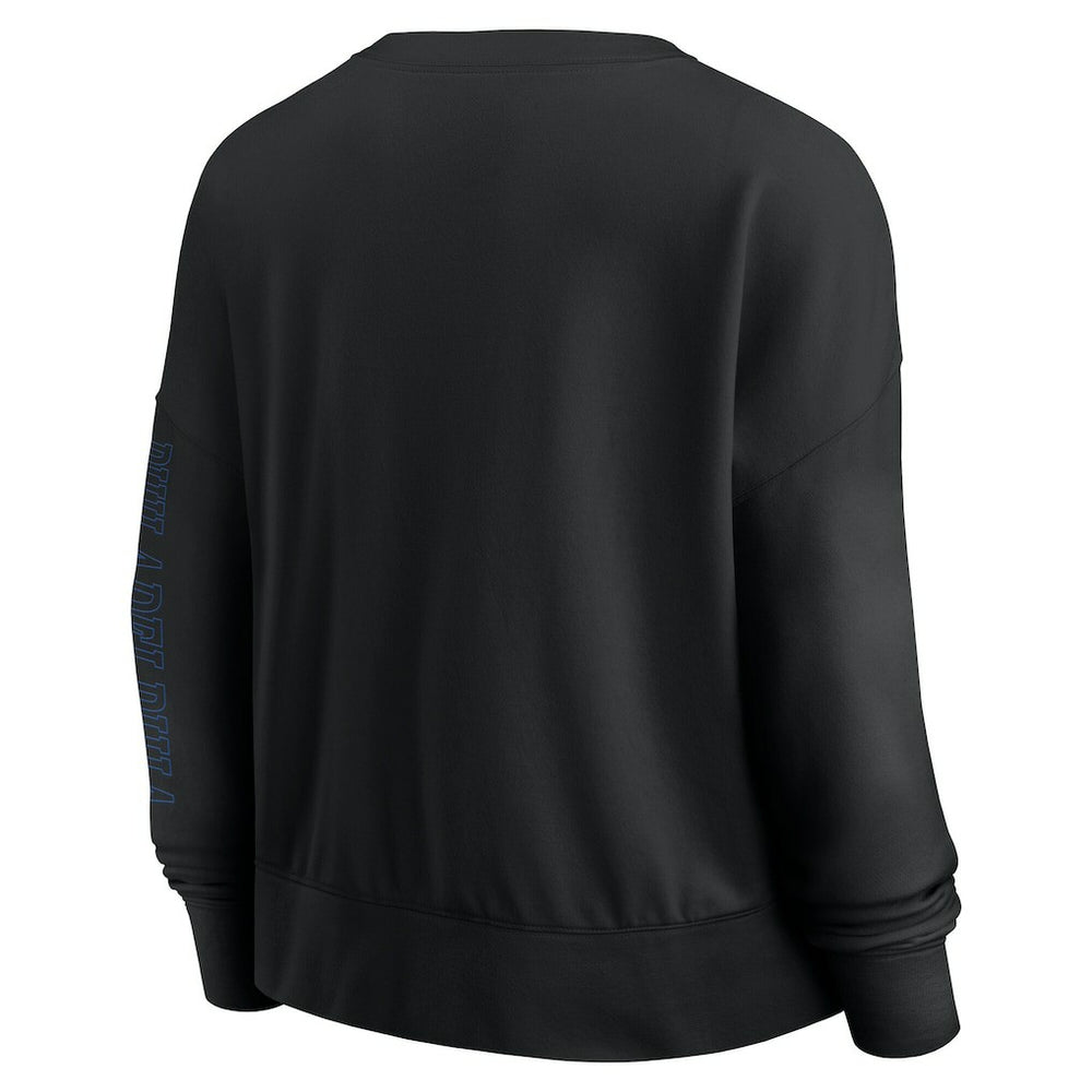 Black Philadelphia 76ers Women's Oversized Game Day Pullover Sweatshirt | NBA