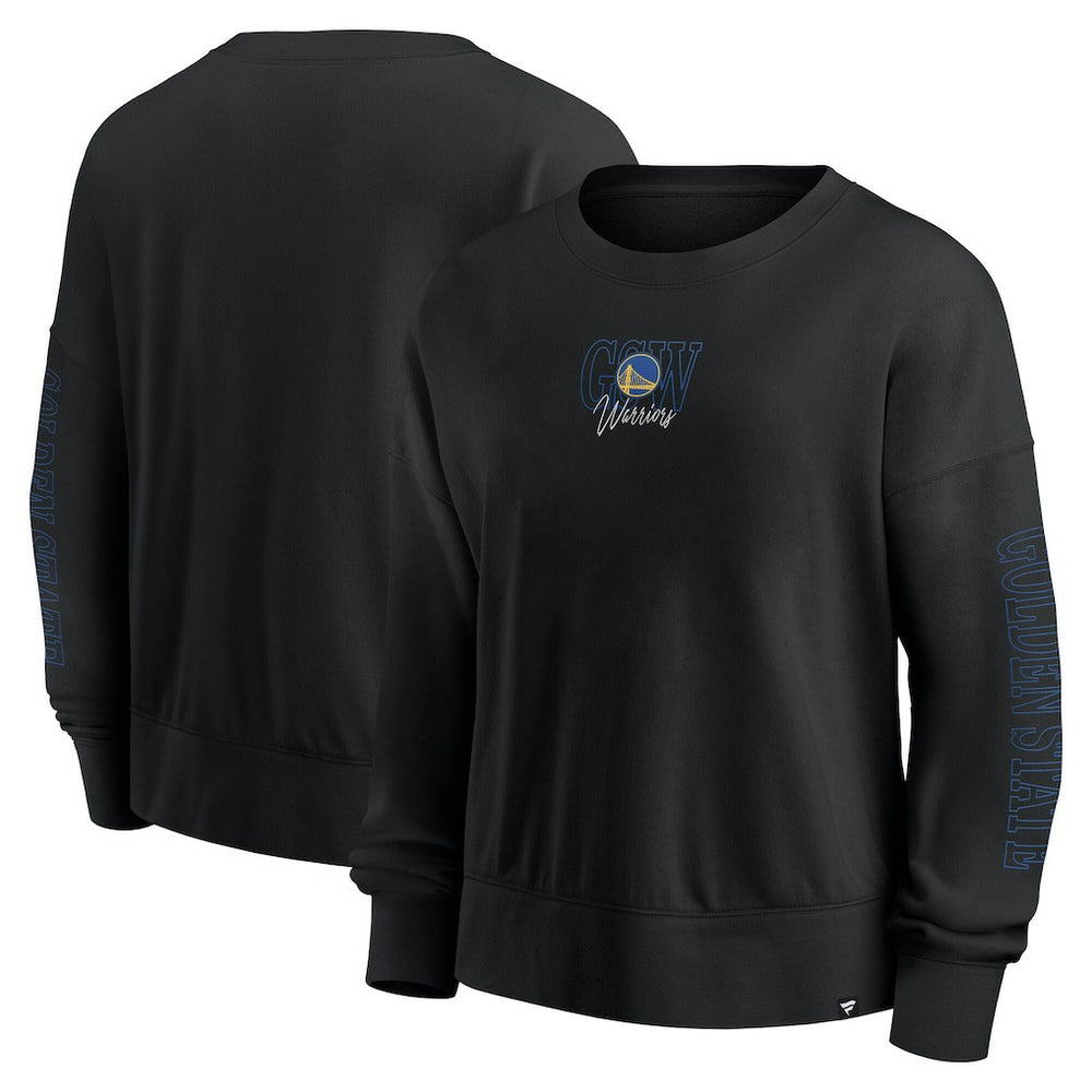 Black Golden State Warriors Women's Oversized Game Day Pullover Sweatshirt sale | NBA