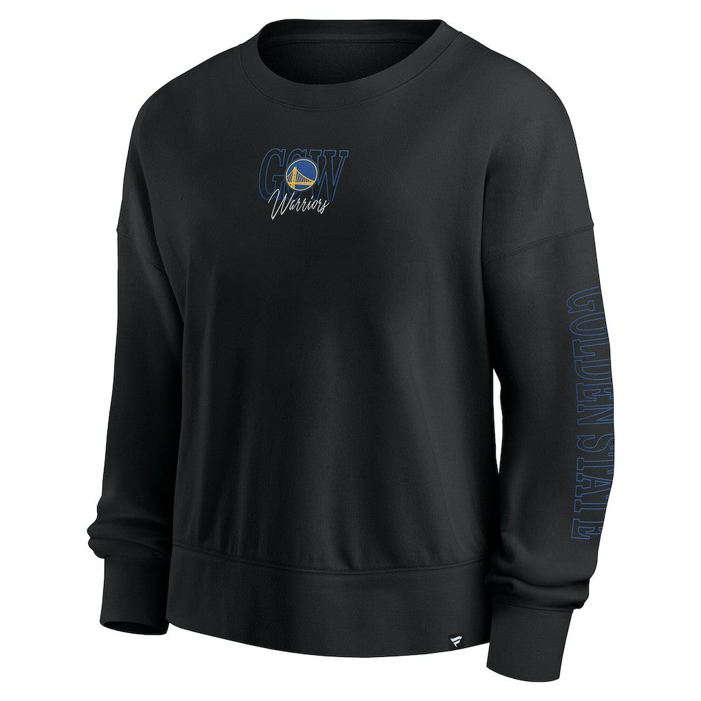 Black Golden State Warriors Women's Oversized Game Day Pullover Sweatshirt sale | NBA