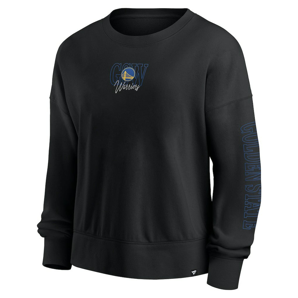 Black Golden State Warriors Women's Oversized Game Day Pullover Sweatshirt sale | NBA