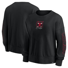 Black Chicago Bulls Women's Oversized Game Day Pullover Sweatshirt | NBA