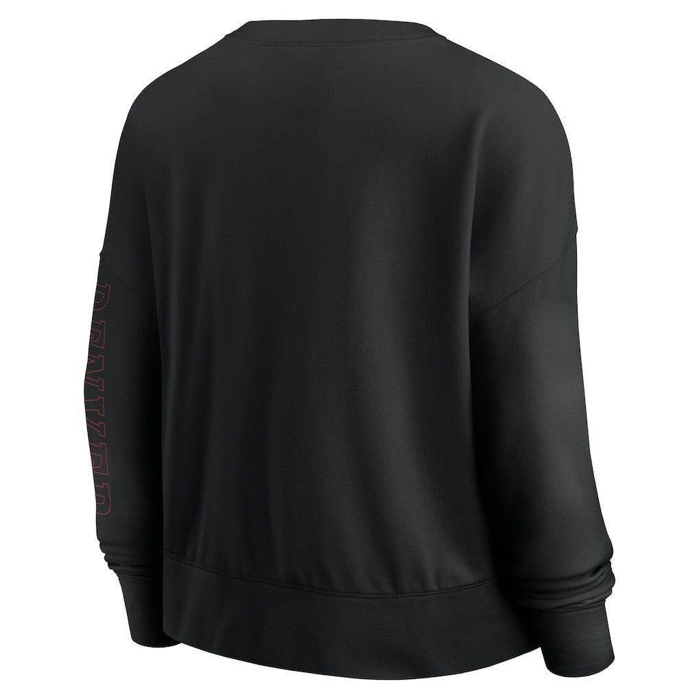 Black Chicago Bulls Women's Oversized Game Day Pullover Sweatshirt | NBA