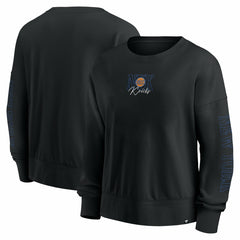 Black New York Knicks Women's Oversized Game Day Pullover Sweatshirt | NBA
