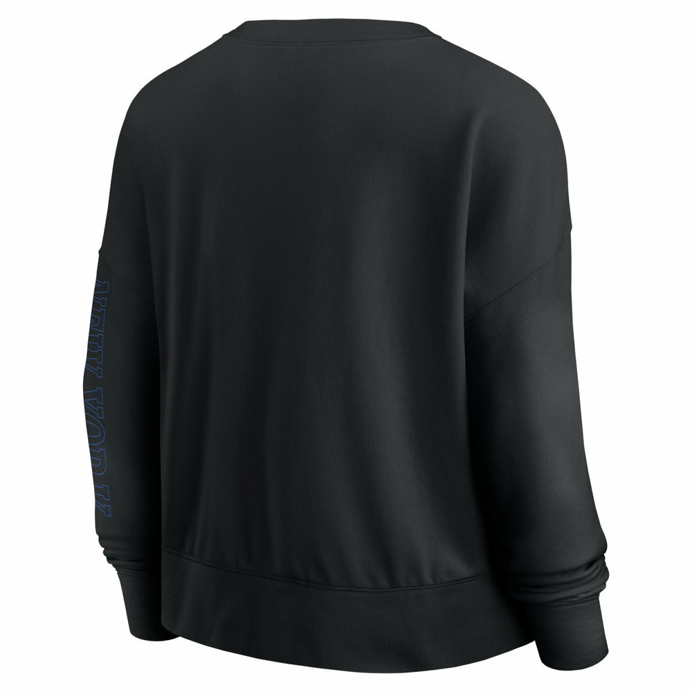 Black New York Knicks Women's Oversized Game Day Pullover Sweatshirt | NBA