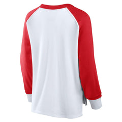 White Chicago Bulls Women's Open Lane Waffle Long Sleeve V-Neck T-Shirt sale | NBA