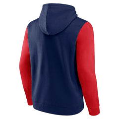 Navy New Orleans Pelicans Logo Athletic Outline Colorblock Pullover Hoodie | NBA