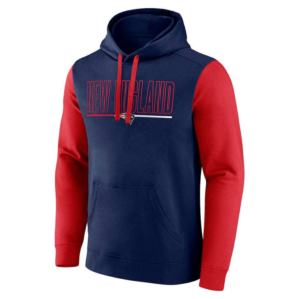 Navy New Orleans Pelicans Logo Athletic Outline Colorblock Pullover Hoodie | NBA