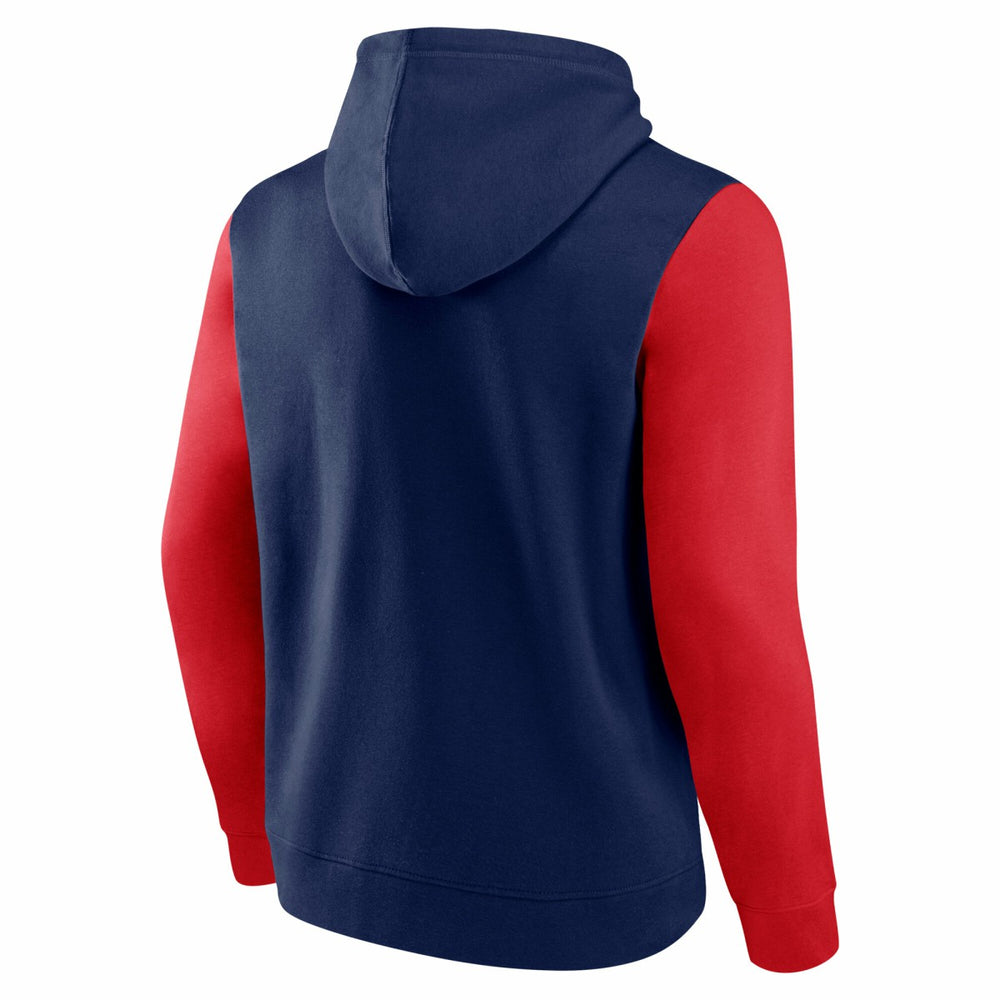 Navy Washington Wizards Logo Athletic Outline Colorblock Pullover Hoodie | NBA