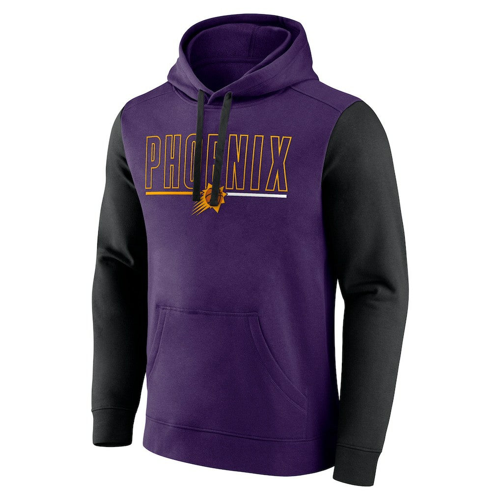 Purple Phoenix Suns Logo Athletic Outline Colorblock Pullover Hoodie sale | NBA