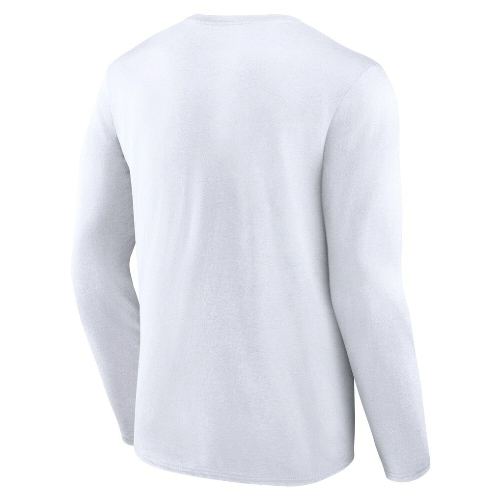 White Brooklyn Nets Logo Athletic Vision Long Sleeve T-Shirt | NBA