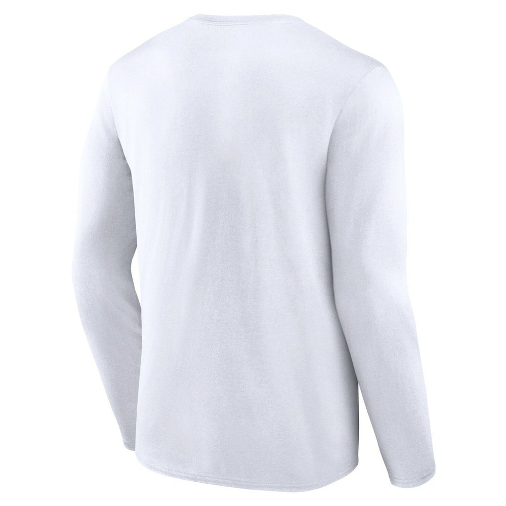 White Brooklyn Nets Logo Athletic Vision Long Sleeve T-Shirt | NBA
