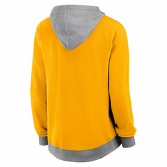 Gold Los Angeles Lakers Logo Athletic Women's Hit It French Terry Full-Zip Hoodie | NBA