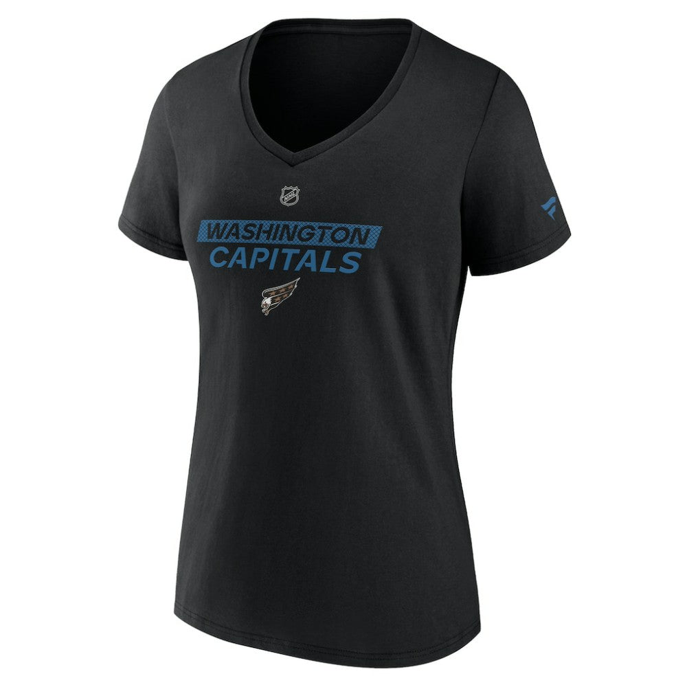 Washington Capitals Fanatics Women's Authentic Pro Alt Logo V-Neck T-Shirt -  NHL T-shirts