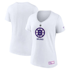 Boston Bruins Fanatics Women's 2024 Hockey Fights Cancer V-Neck T-Shirt -  NHL T-shirts