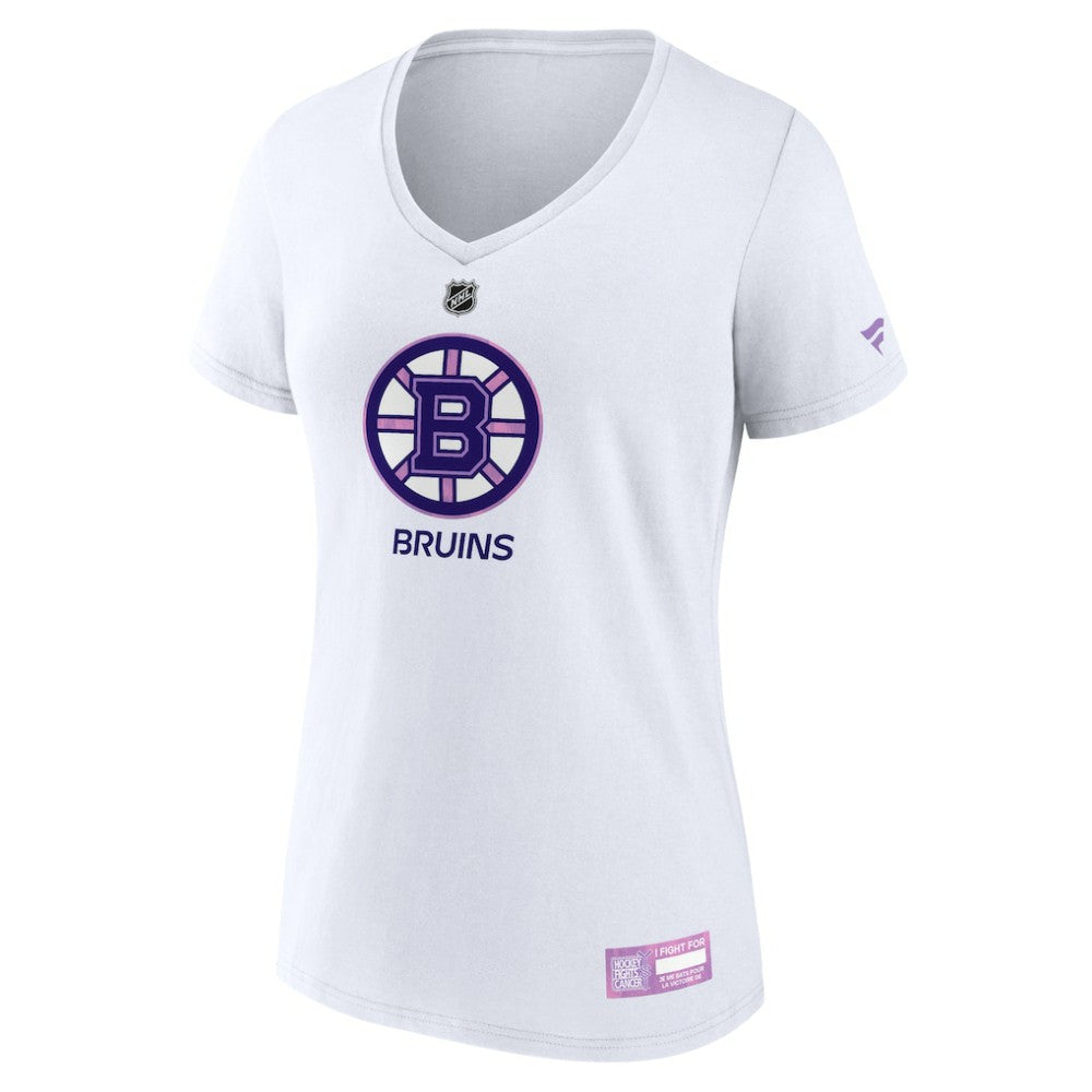 Boston Bruins Fanatics Women's 2024 Hockey Fights Cancer V-Neck T-Shirt -  NHL T-shirts