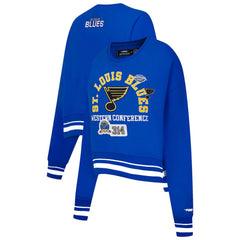 St. Louis Blues Pro Standard Women's Area Code Cropped Pullover Sweatshirt -  NHL Sweatshirts