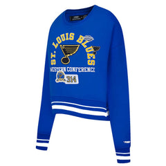 St. Louis Blues Pro Standard Women's Area Code Cropped Pullover Sweatshirt -  NHL Sweatshirts