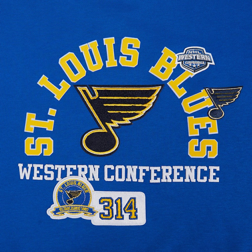 St. Louis Blues Pro Standard Women's Area Code Cropped Pullover Sweatshirt -  NHL Sweatshirts