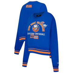 New York Islanders Pro Standard Women's Area Code Cropped Pullover Sweatshirt -  NHL Sweatshirts