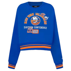New York Islanders Pro Standard Women's Area Code Cropped Pullover Sweatshirt -  NHL Sweatshirts