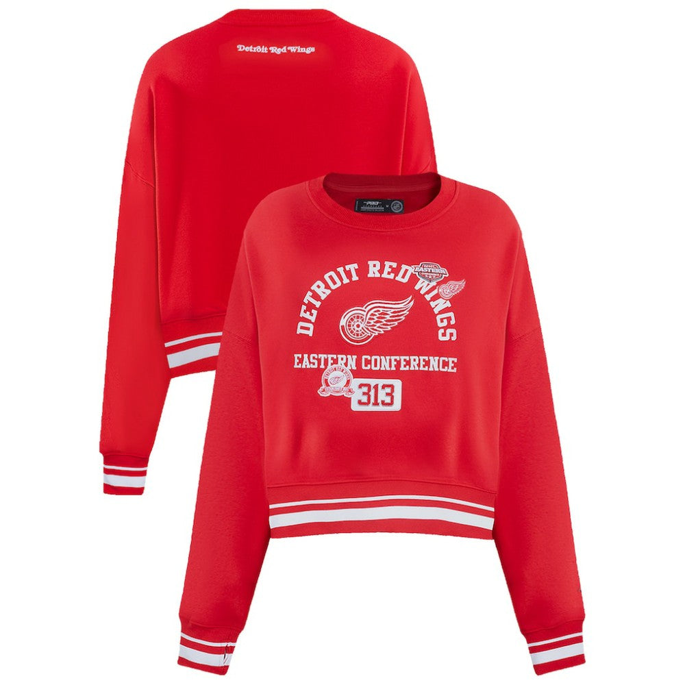 Detroit Red Wings Pro Standard Women's Area Code Cropped Pullover Sweatshirt -  NHL Sweatshirts