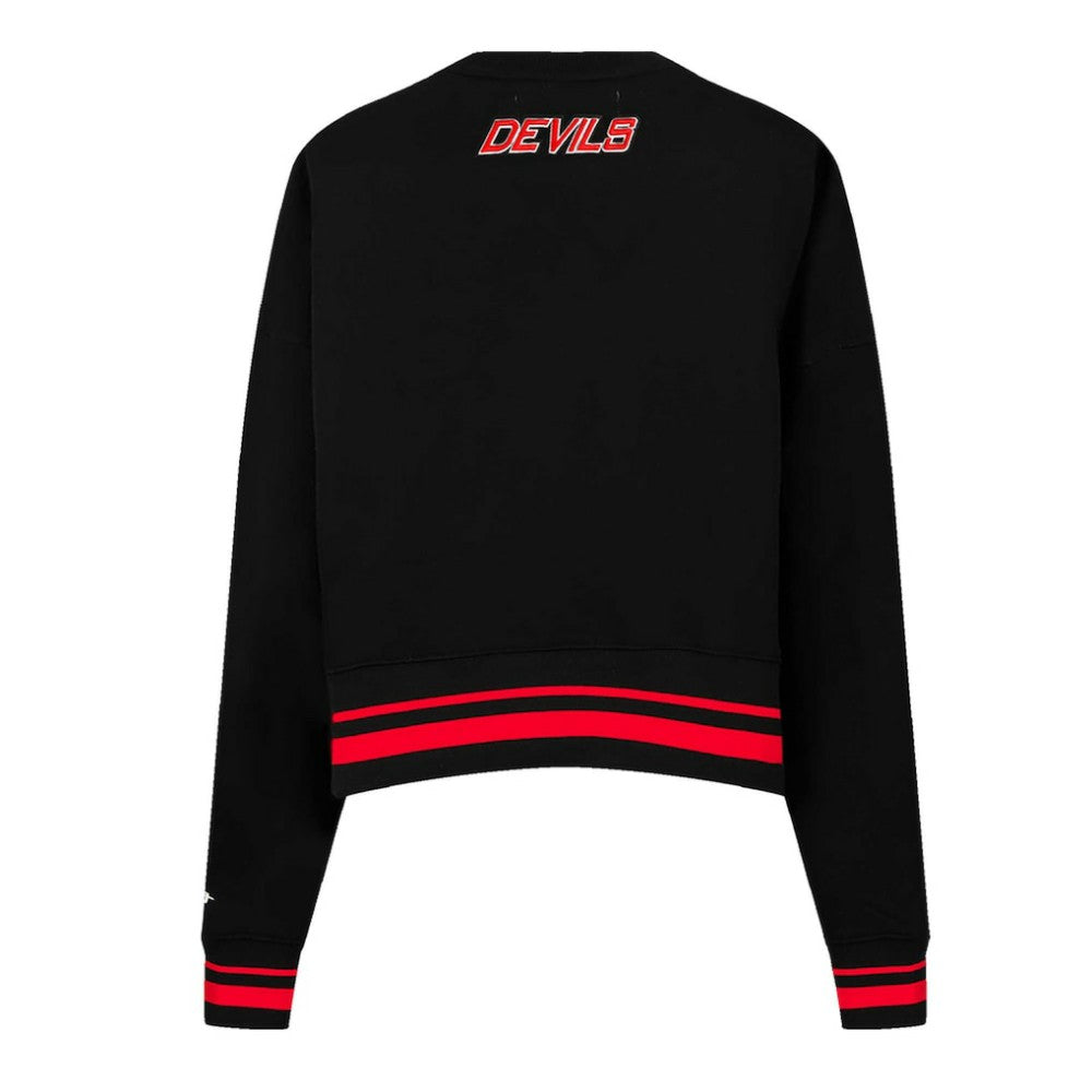 New Jersey Devils Pro Standard Women's Area Code Cropped Pullover Sweatshirt -  NHL Sweatshirts