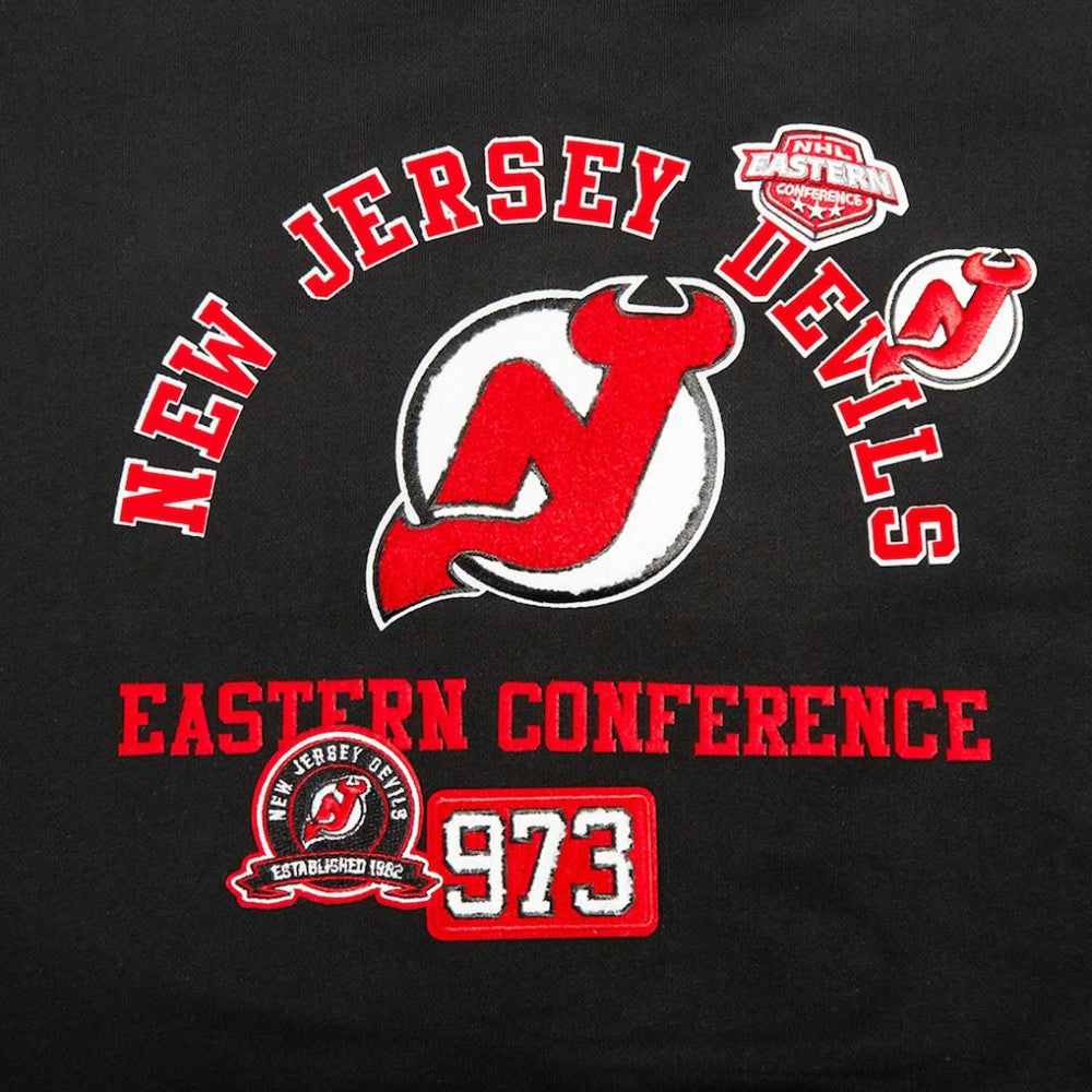 New Jersey Devils Pro Standard Women's Area Code Cropped Pullover Sweatshirt -  NHL Sweatshirts