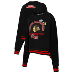 Chicago Blackhawks Pro Standard Women's Area Code Cropped Pullover Sweatshirt -  NHL Sweatshirts