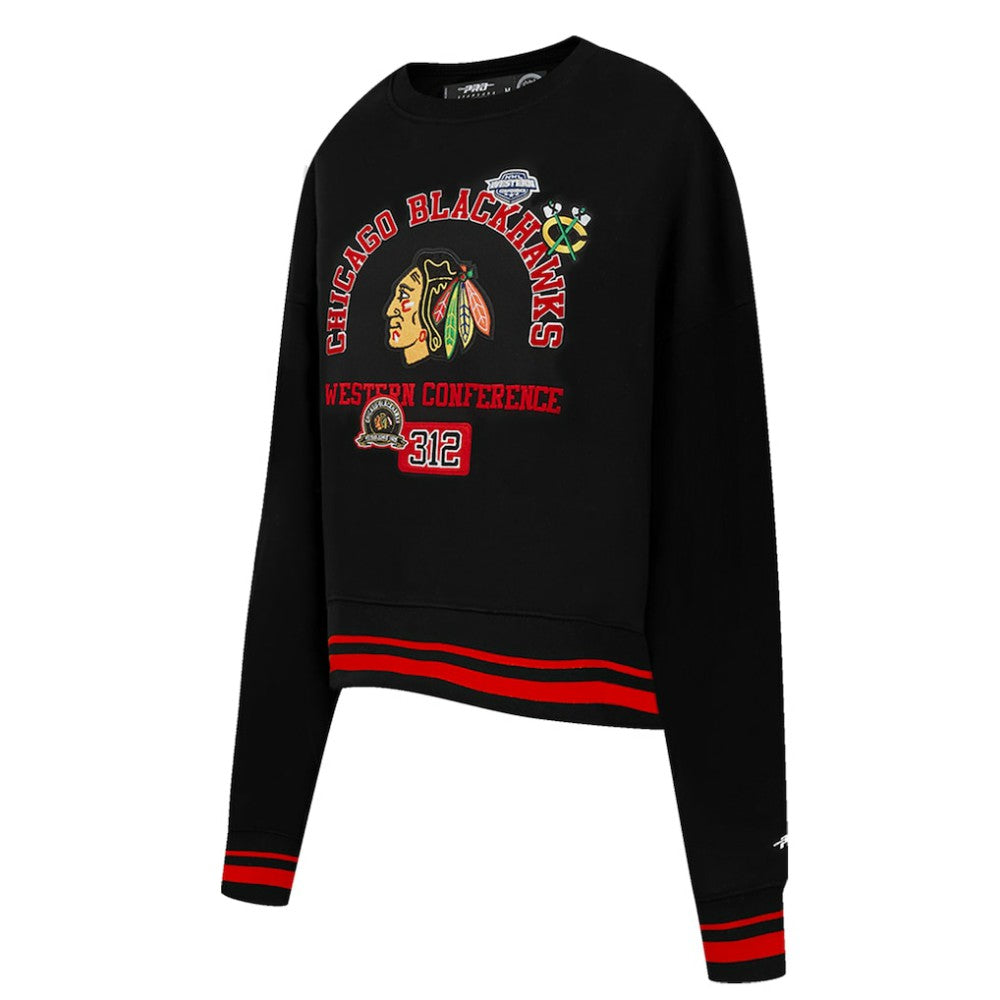 Chicago Blackhawks Pro Standard Women's Area Code Cropped Pullover Sweatshirt -  NHL Sweatshirts