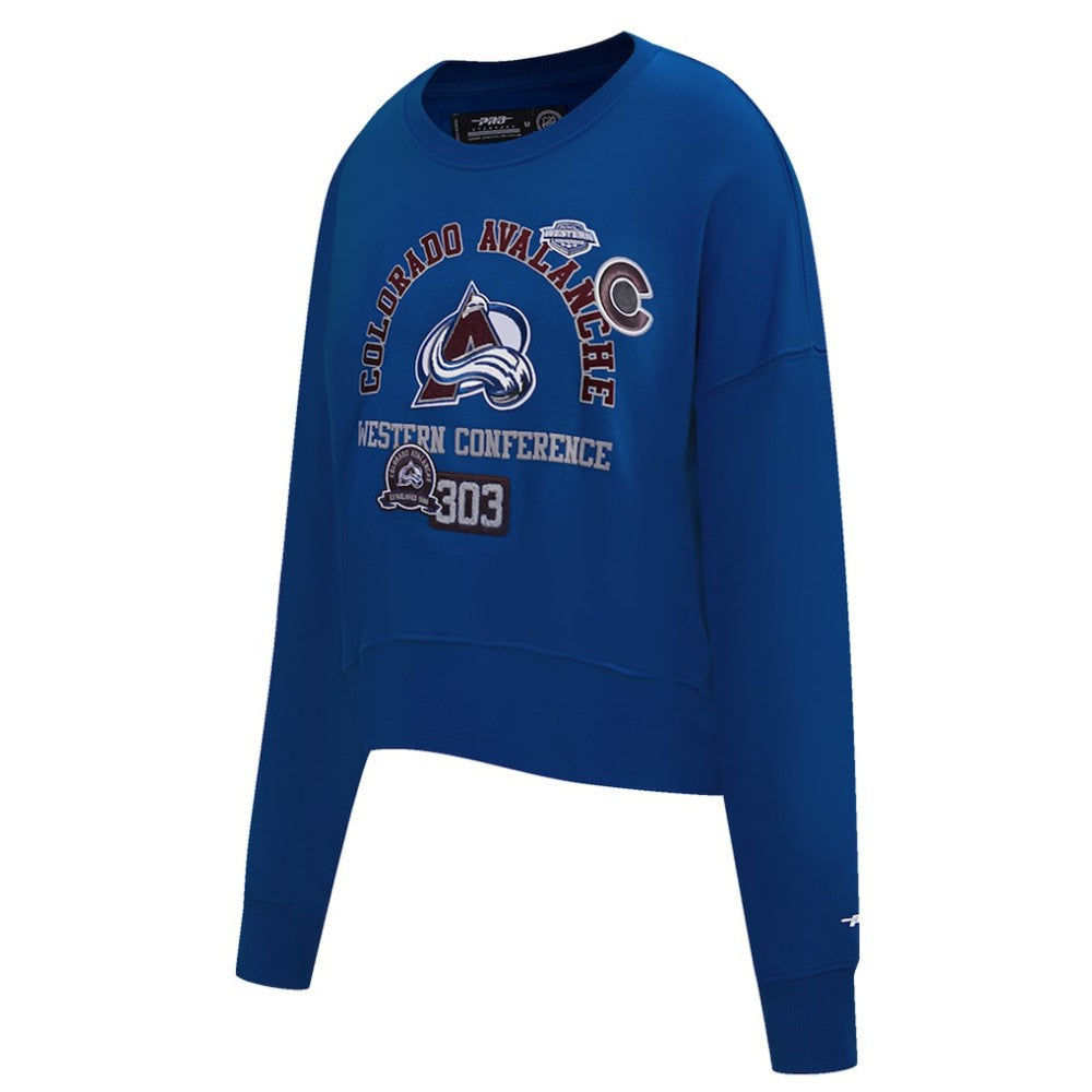 Colorado Avalanche Pro Standard Women's Area Code Cropped Pullover Sweatshirt -  NHL Sweatshirts