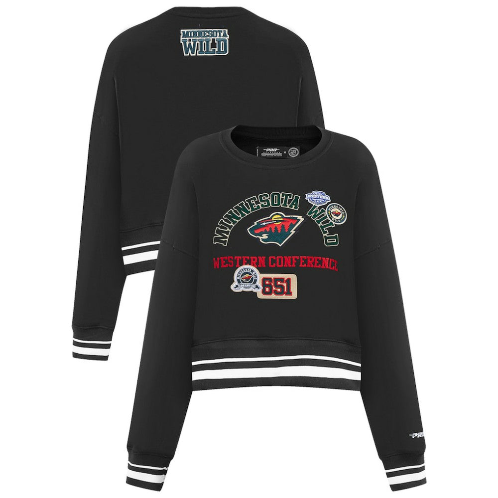 Minnesota Wild Pro Standard Women's Area Code Cropped Pullover Sweatshirt -  NHL Sweatshirts
